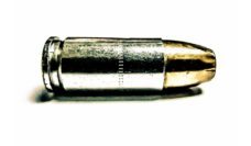 A bullet on a white background