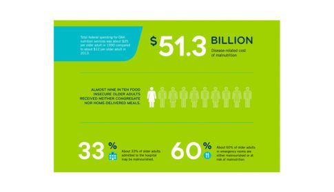 Diagram showing various statistics of elder malnutrition