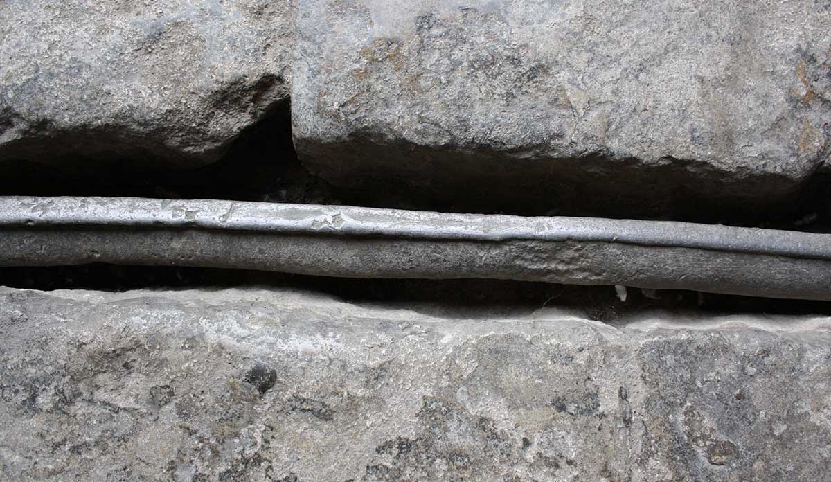 A lead pipe from Roman times