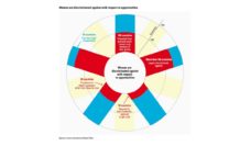 Graphic showing areas of discrimination against women worldwide