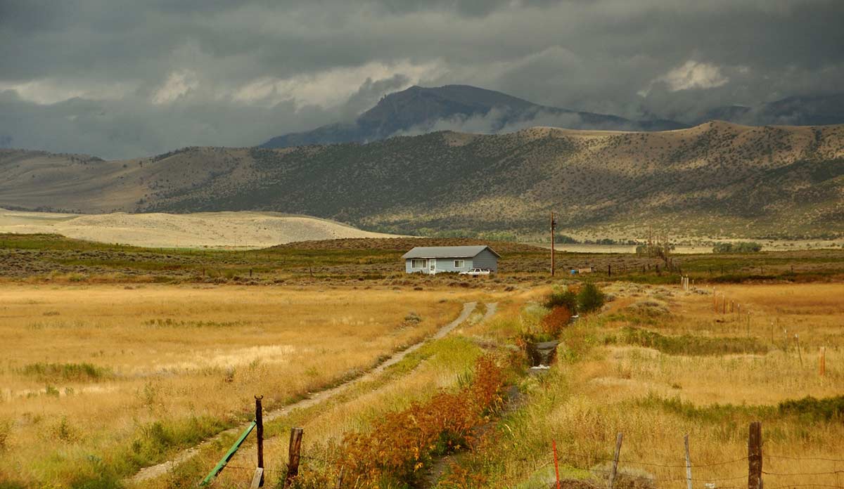 The view along the Scenic Drive 287 in Wyoming