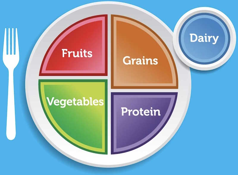 Healthy portion graphic from MyPlate.gov
