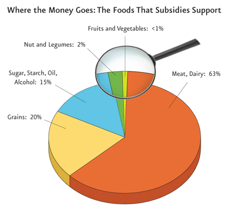 Pie Chart: Where the Money Goes, The Foods that Subsidies Support