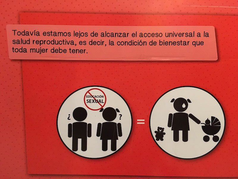 Educational graphic on universal sex ed, taken in El Salvador