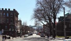 Chelsea, MA, looking down Broadway at the Tobin Bridge