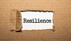 resilience with cardboard background