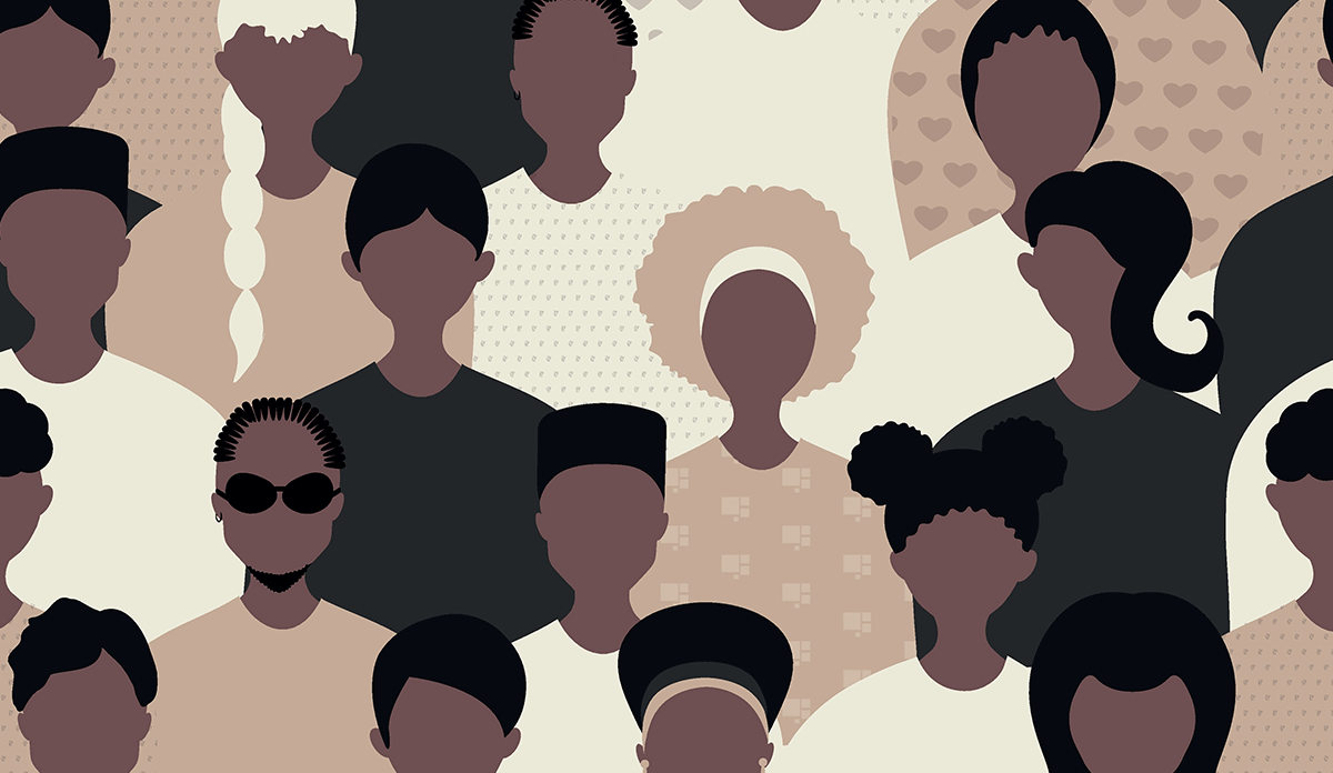 outlines of people of color