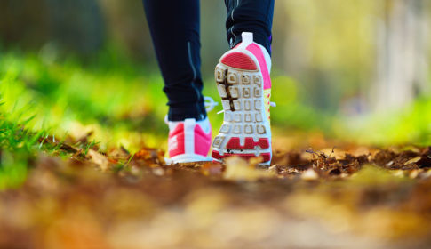 shoes walking in park