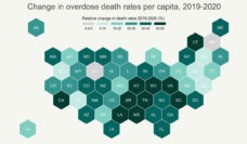 covid overdose map