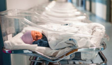 baby in hospital alone