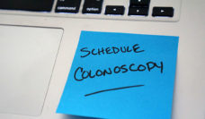note on computer reminder to schedule colonoscopy