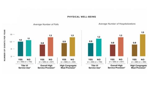 graphs on Indigenous elderly people's physical well-being