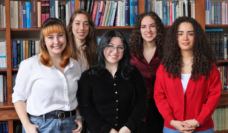 group photo of 2024 PHP fellows, (from left: Abby Varker, Lia Musumeci [back], Heather Sherr, Dani Weissert [back], Jude Sleiman)